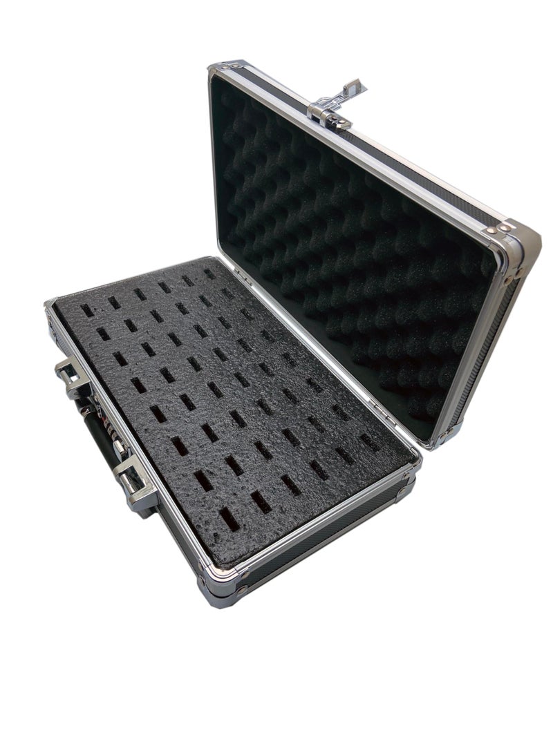 TECH STORE ON Aluminum USB Drive Organizer Case (48 Slots with Handle) â€“ Shockproof & Antistatic Storage Box with Combination Lock | Large Professional Metal Carry Case for Flash Drives & Accessories - Image 5